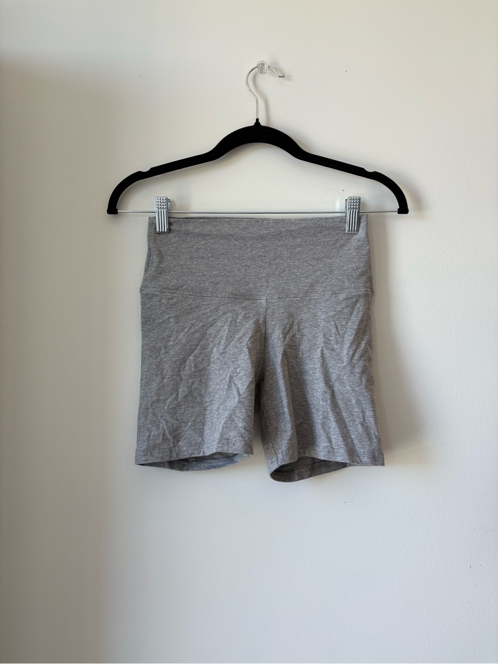 TNA Gray High-Waist Bike Shorts